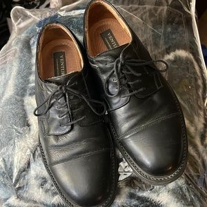 Men’s  black leather Italian dress shoes